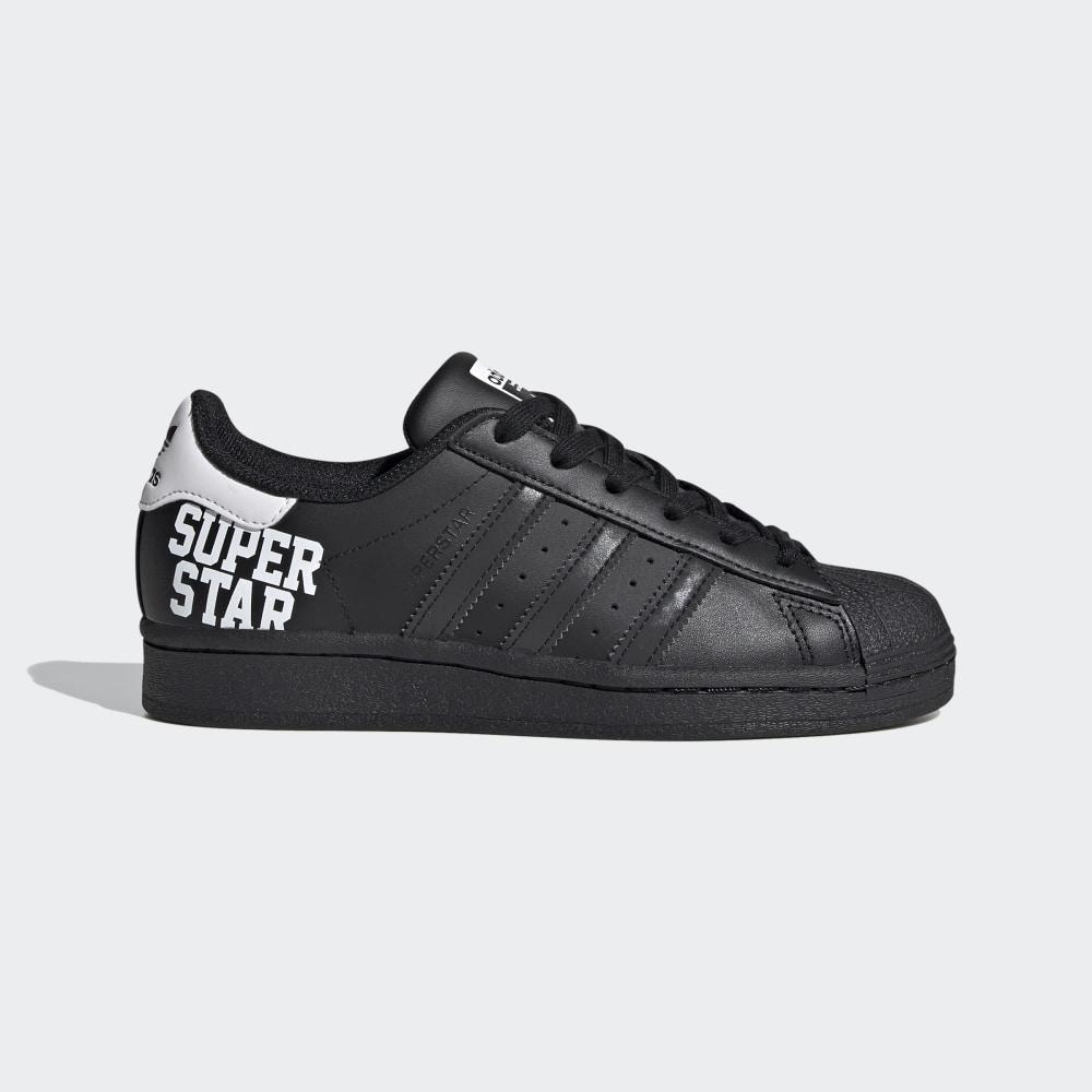 Originals Adidas Superstar Baieti Romania - Negrii/Albi FV3740